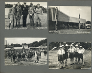 818632 Afbeelding van een bladzijde uit een fotoalbum van scoutinggroep Salwega uit Utrecht met prentbriefkaarten van ...